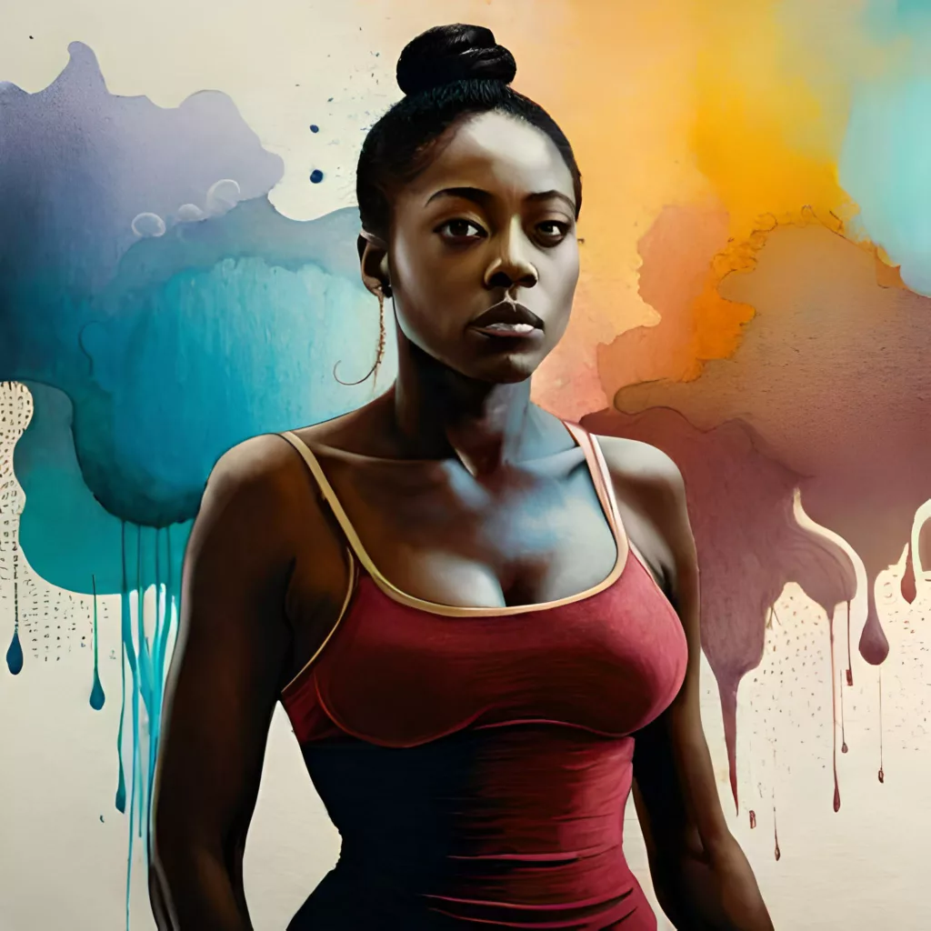 mulher negra, aquarela pintura, empoderamento