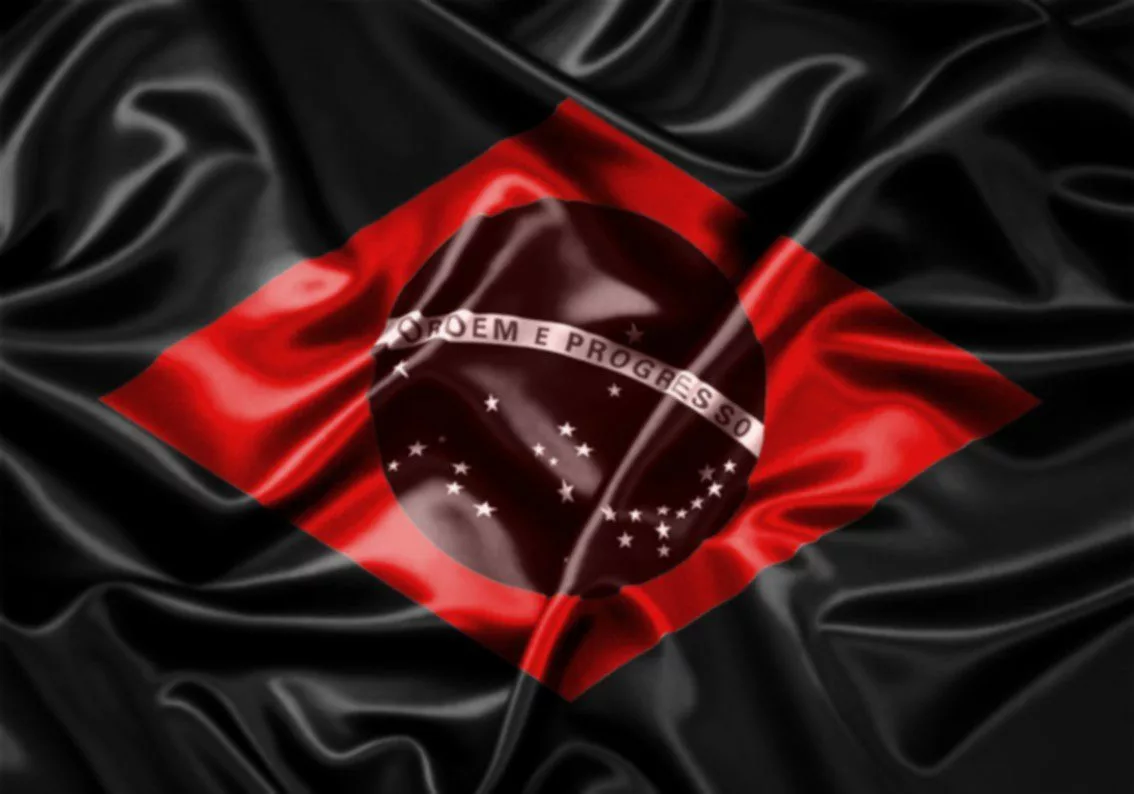 Bandeira do Brasil com Sangue